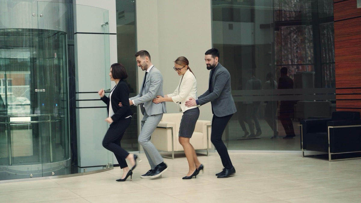 Manager guiding a team through organisational change